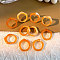 Resin Rings, Jwewly for Unisex, Nuggest, Orange, Inner Diameter: 18mm, 10pcs/set