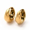 Ion Plating(IP) 316 Surgical Stainless Steel Thick Hoop Earrings for Women, Real 18K Gold Plated, 17x16x8mm, Pin: 1mm