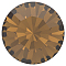 Preciosa&reg MAXIMA Crystal Round Stones, Czech Crystal, Dura Foiling, Round(431 11 615 Chaton), 10220 Smoked Topaz, SS39(8.15~8.4mm)