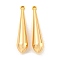 Brass Pendants, Real 18K Gold Plated, Teardrop, 27x6mm, Hole: 1.2mm