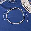 Bohemian Style Natural Rainbow Moonstone & Glass Braided Bead Bracelet BJEW-JB10136-01-2