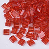 2-Hole Baking Painted Transparent Glass Seed Beads SEED-S023-32C-09-1