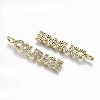 Brass Micro Pave Clear Cubic Zirconia Pendants ZIRC-S067-204-NF-2