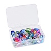 72Pcs 12 Colors Birthstone Charms Glass Pendants RGLA-ZZ0001-02-9x15mm-7