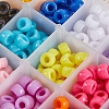 121.5G 15 Colors Opaque Acrylic European Beads SACR-SZ0001-09-6