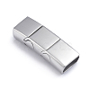 Retro 304 Stainless Steel Magnetic Clasps with Glue-in Ends STAS-L243-023P-1