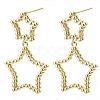 Brass Dangle Stud Earring KK-N232-104G-NF-4