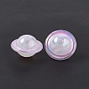UV Plating Rainbow Iridescent Acrylic Beads PACR-M003-11A-4