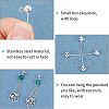 Unicraftale 20pcs 304 Stainless Steel Ball Stud Earring Post FIND-UN0001-12-4