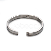 Tarnish Resistant Fashionable Unisex 304 Stainless Steel Bangles BJEW-L552-05P-6mm-2