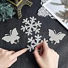 Snowflake Shape Glass Rhinestone Car Stickers RB-WH0002-02-3