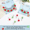 12Pcs Resin Apple Pendant Decorations HJEW-PH01526-4