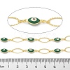 Rack Plating Brass Enamel Link Chains CHC-P012-11G-02-2