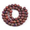 Round Dyed Synthetic Gemstone Beads Strands X-G-R251-02A-2