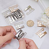 CHGCRAFT 6 Pairs 3 Colors Alloy Interlocking Clasps FIND-CA0009-21-3