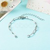 304 Stainless Steel Paperclip Chains Bracelet Making AJEW-JB01038-02-2