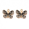 Alloy with Rhinestone Enamel Pendants FIND-G055-06G-2