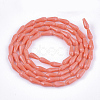 Opaque Solid Color Glass Beads Strands X-GLAA-T009-001C-2