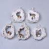 Natural Druzy Agate Big Pendants G-R458-05C-1