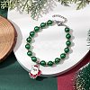 Christmas Theme Imitation Pearl Acrylic Bracelets for Women Girl BJEW-JB11173-2