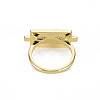 Rectangle with Letter S Rack Plating Alloy Wide Band Rings RJEW-Q163-008A-RS-2