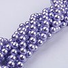 Glass Pearl Beads Strands HY-12D-B25-3