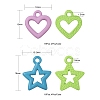 32Pcs 8 Style Spray Painted Alloy Pendants FIND-LS0001-59-3