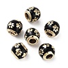 Golden Plated Alloy Enamel European Beads FIND-E046-04G-1