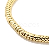 3MM Brass European Style Round Snake Chain Bracelets for Jewelry Making BJEW-G703-01G-2