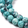 Synthetic Ocean White Jade Beads Strands G-L019-6mm-17-4