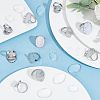 Unicraftale DIY Oval Glass Finger Ring Making Kit STAS-UN0032-80-3