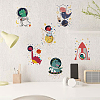 16 Sheets 8 Styles Waterproof PVC Wall Stickers DIY-WH0345-020-6