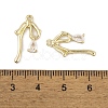 Brass Micro Pave Clear Cubic Zirconia Pendants KK-L212-06G-3