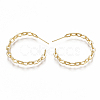 Brass Stud Earrings KK-S350-063G-1