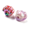 Two-Tone Enamel Opaque Acrylic Beads OACR-S139-05-2