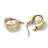 304 Stainless Steel ABS Imitation Pearl Hoop Earrings for Women EJEW-Z303-21G-2