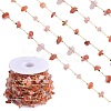 Natural Banded Agate Chips Beaded Chains CHC-SZ0001-62F-1