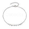 304 Stainless Steel Dolphin Link Anklets with Cable Chains AJEW-AN00569-1