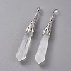 Natural Quartz Crystal Big Pointed Pendants G-G797-05P-10-1