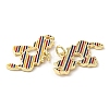 Brass Enamel Pendants KK-K332-34G-02-3