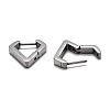 304 Stainless Steel Huggie Hoop Earrings STAS-J033-17B-P-3