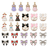 Pandahall 26Pcs 13 Styles Alloy Enamel with Crystal Rhinestone Pendants ENAM-TA0001-68-2