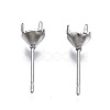 316 Surgical Stainless Steel Stud Earring Setting X-STAS-S117-023B-2