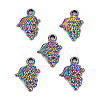 Autumn Theme Rainbow Color Alloy Pendants PALLOY-S180-259-NR-1