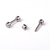 Flat Round 304 Stainless Steel Barbell Cartilage Earrings EJEW-L164-03P-1