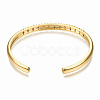 Brass Micro Pave Clear Cubic Zirconia Cuff Bangles BJEW-N302-005G-NF-2