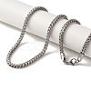 304 Stainless Steel Wheat Chain Necklaces for Women Men BJEW-Q341-13P-1