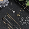 SUNNYCLUE 12Pcs 2 Colors 304 Stainless Steel Round Snake Chain Necklaces Set NJEW-SC0001-19-4