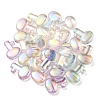 UV Plating Rainbow Iridescent Transparent Acrylic Beads OACR-C007-05E-3