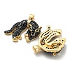 Brass Pave Cubic Zirconia  Pendants KK-Z027-08G-2